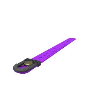 Scoot Boot Pastern Strap Lock on a purple pastern strap
