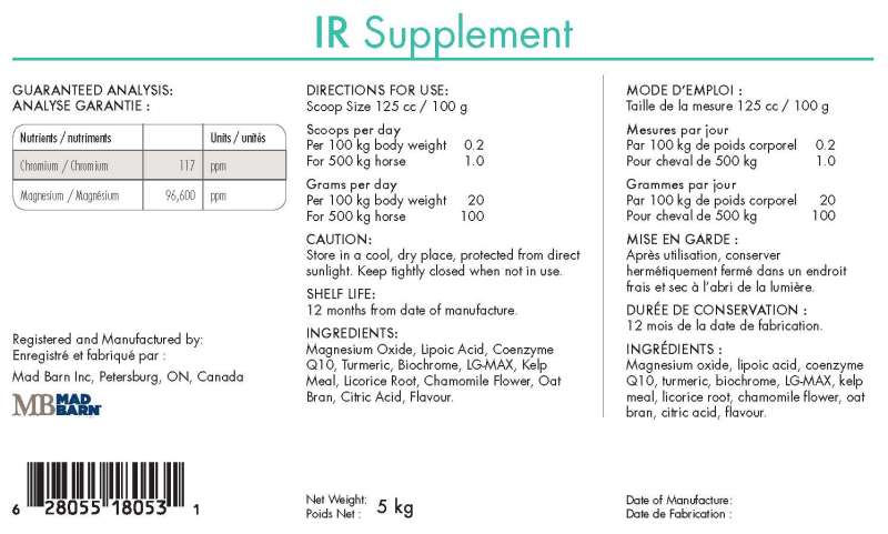 Mad Barn IR Supplement – Pellets